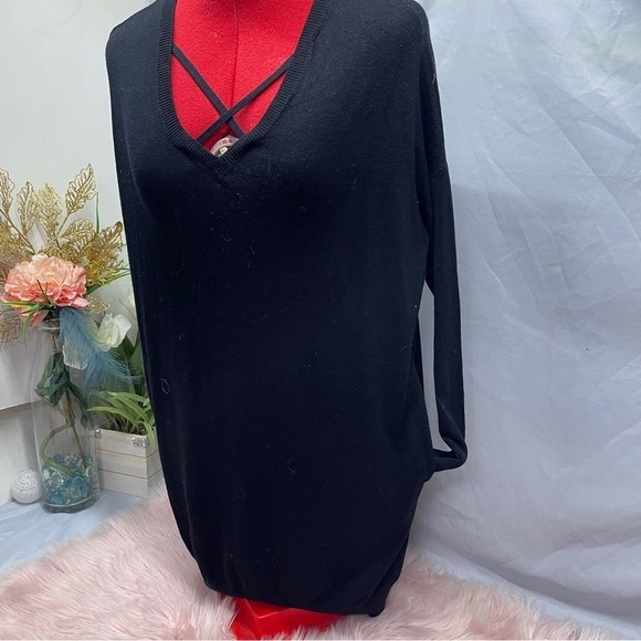 Suzy sher sweater dress knitted black with pockets - Picture 5 of 16